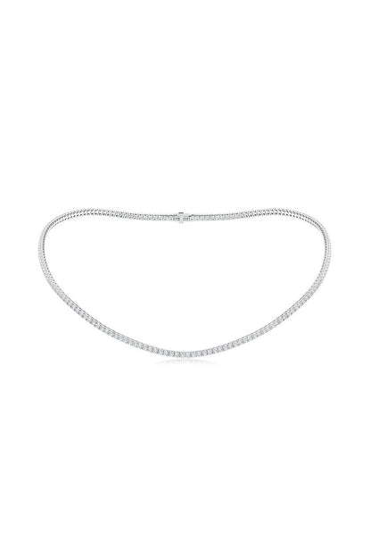 Natori Buy Shangri-La 14K Gold and Diamond Prong Set Tennis Necklace in 14K White Gold Online
