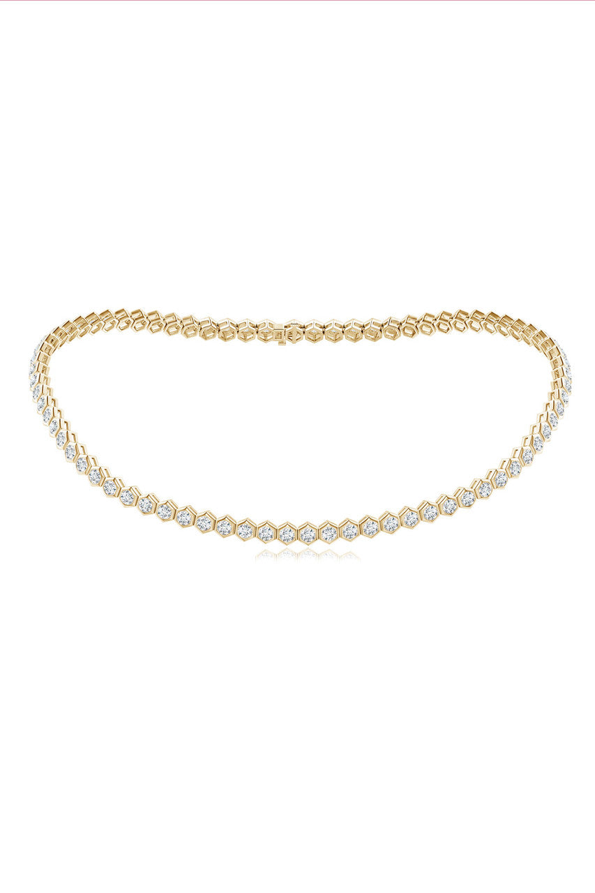Natori Buy Indochine Diamond Tennis Choker Necklace in 14K Yellow Gold Online