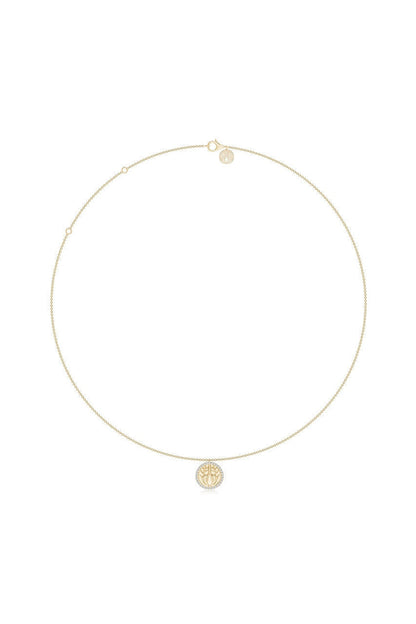 Natori Buy Kamon 14k Diamond Border Pendant Necklace in 14K Yellow Gold Online