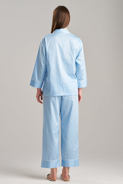 Natori Buy Cotton Sateen Essentials Notch PJ in Bluebell Online