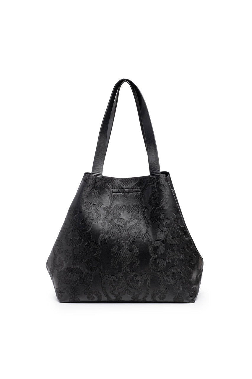 Natori Buy Leticia Embroidery Large Tote Bag in Black Online