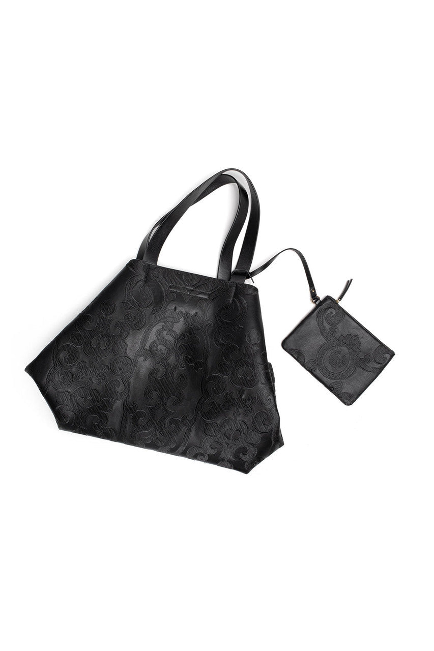 Natori Buy Leticia Embroidery Large Tote Bag in Black Online