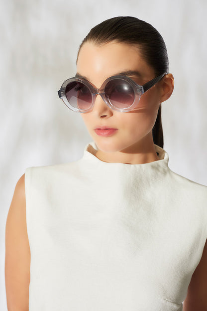 Natori Nami Acetate Round Sunglasses