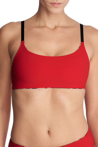 Natori Buy Riviera Reversible Bikini Top in Camel Zebra/Poinsettia Online