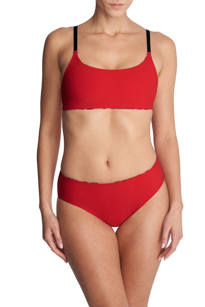 Natori Buy Riviera Reversible Bikini Bottom in Camel Zebra/Poinsettia Online