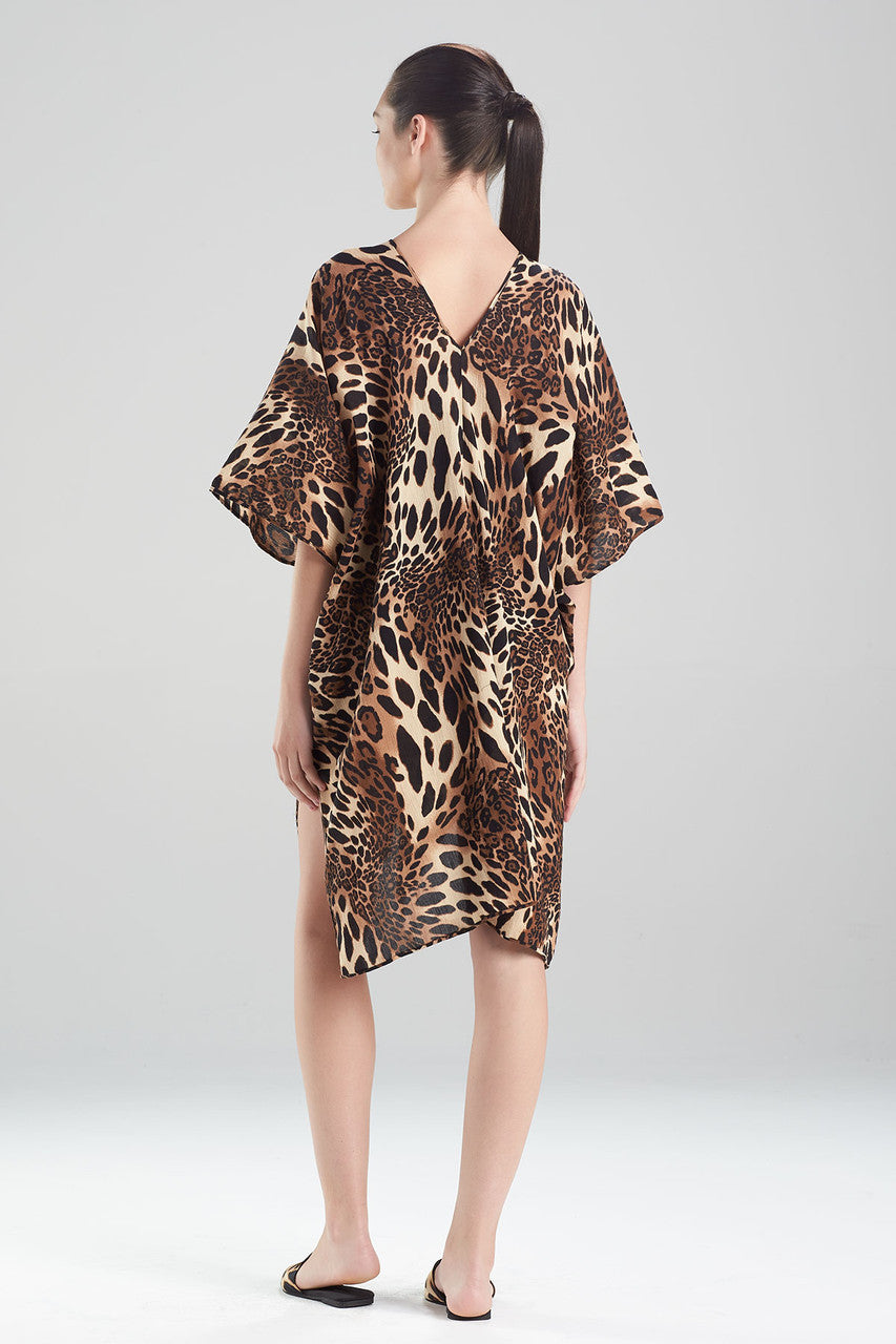 Natori Buy Luxe Leopard Cotton Gauze Cover-Up in Chestnut Online