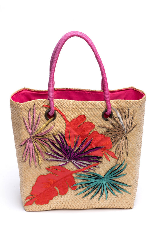 Natori Buy El Nido Embroidered Tote Bag in Natural Online