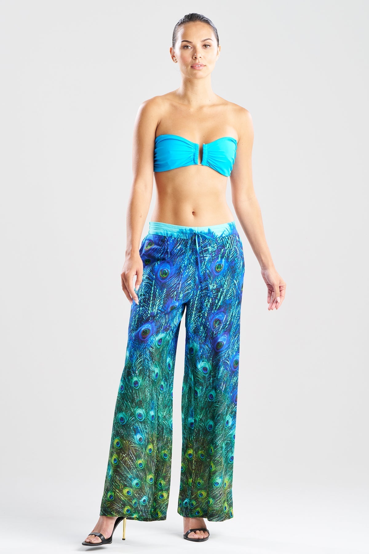 Natori Peacock Cotton Voile Pants