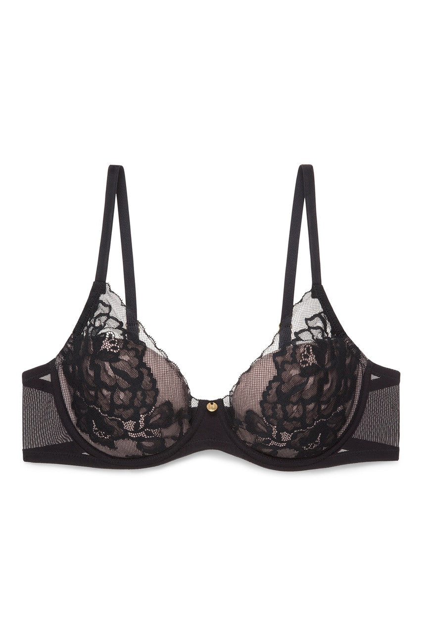 Natori Buy Flora Contour Underwire Bra in Black/Light Mocha Online