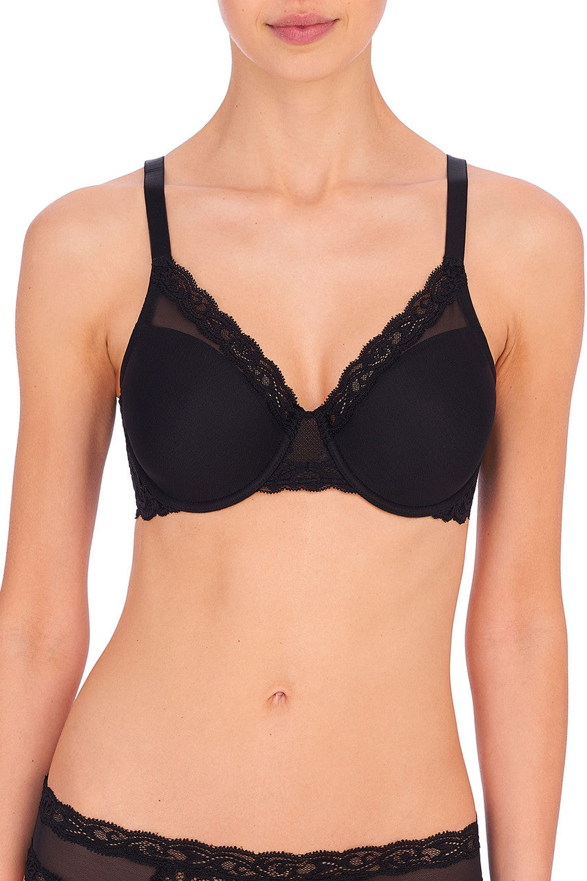 Natori Buy Feathers Full Figure Contour Underwire Bra in Black Online
