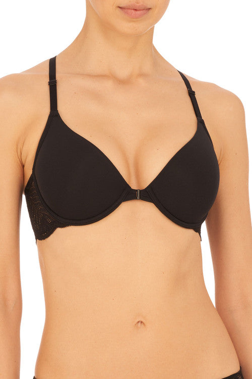Natori Buy Lush Front Close Contour Underwire Bra in Black Online