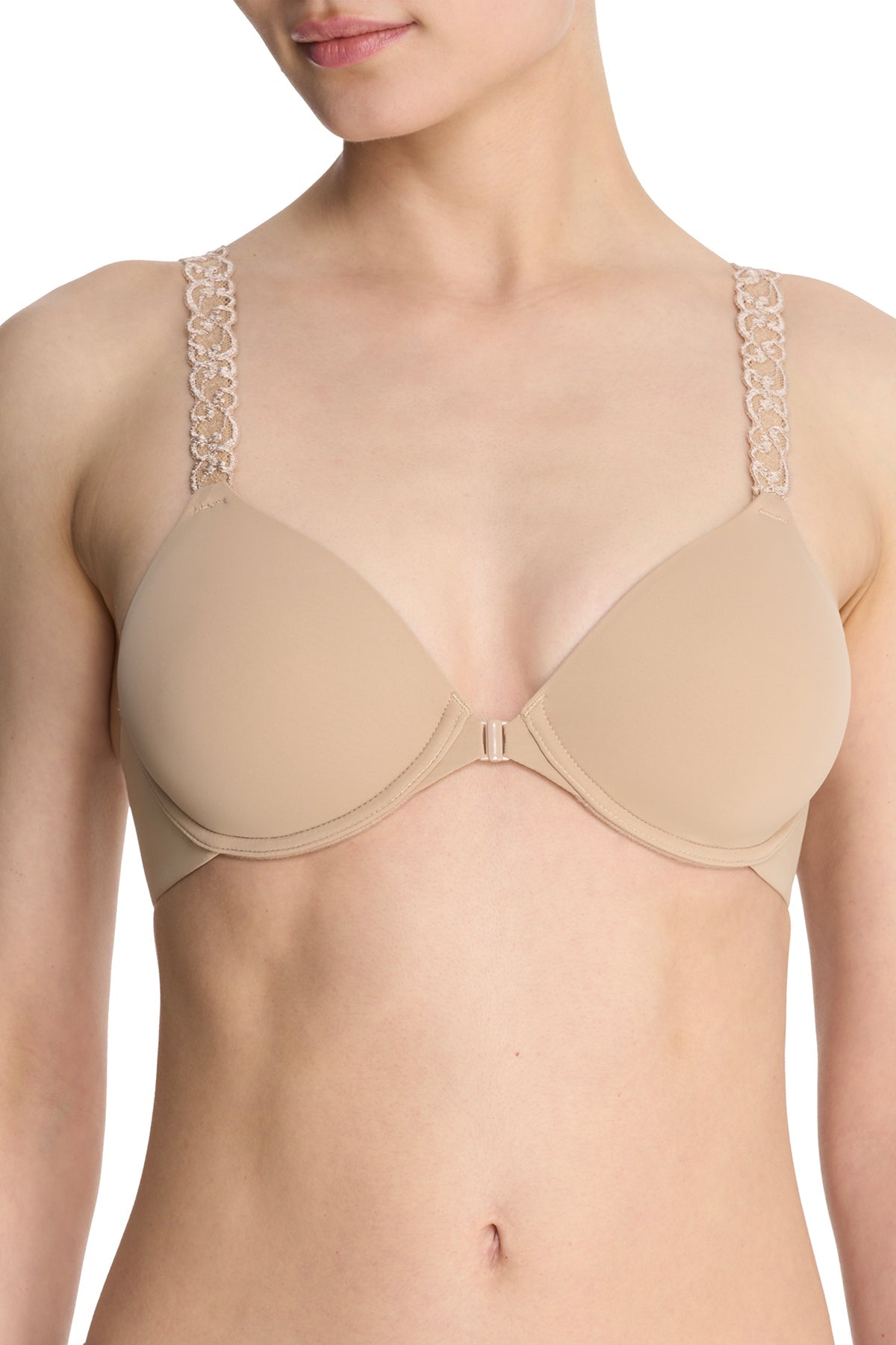Natori Pure Luxe Convertible Front Close Contour Underwire Bra