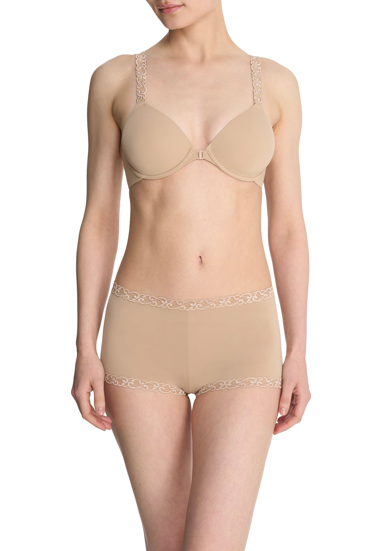 Natori Pure Luxe Convertible Front Close Contour Underwire Bra