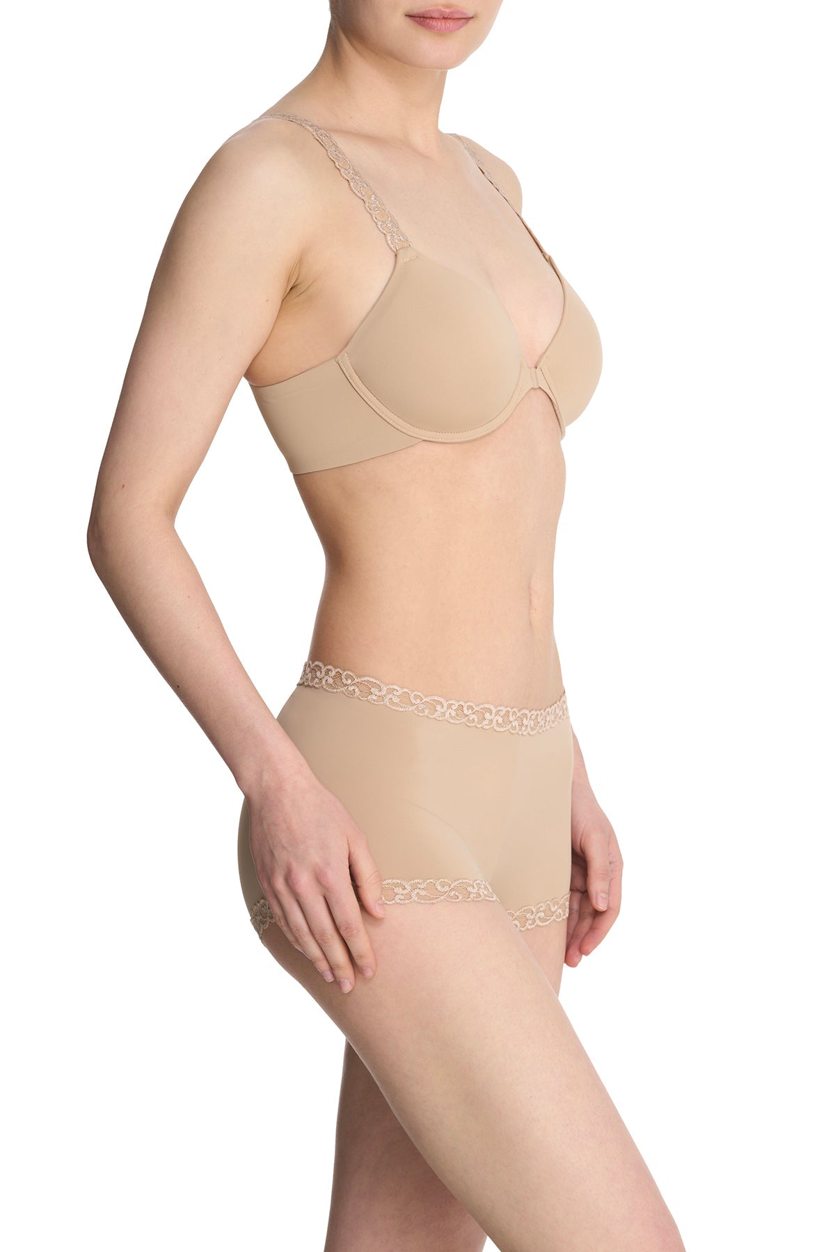 Natori Pure Luxe Convertible Front Close Contour Underwire Bra