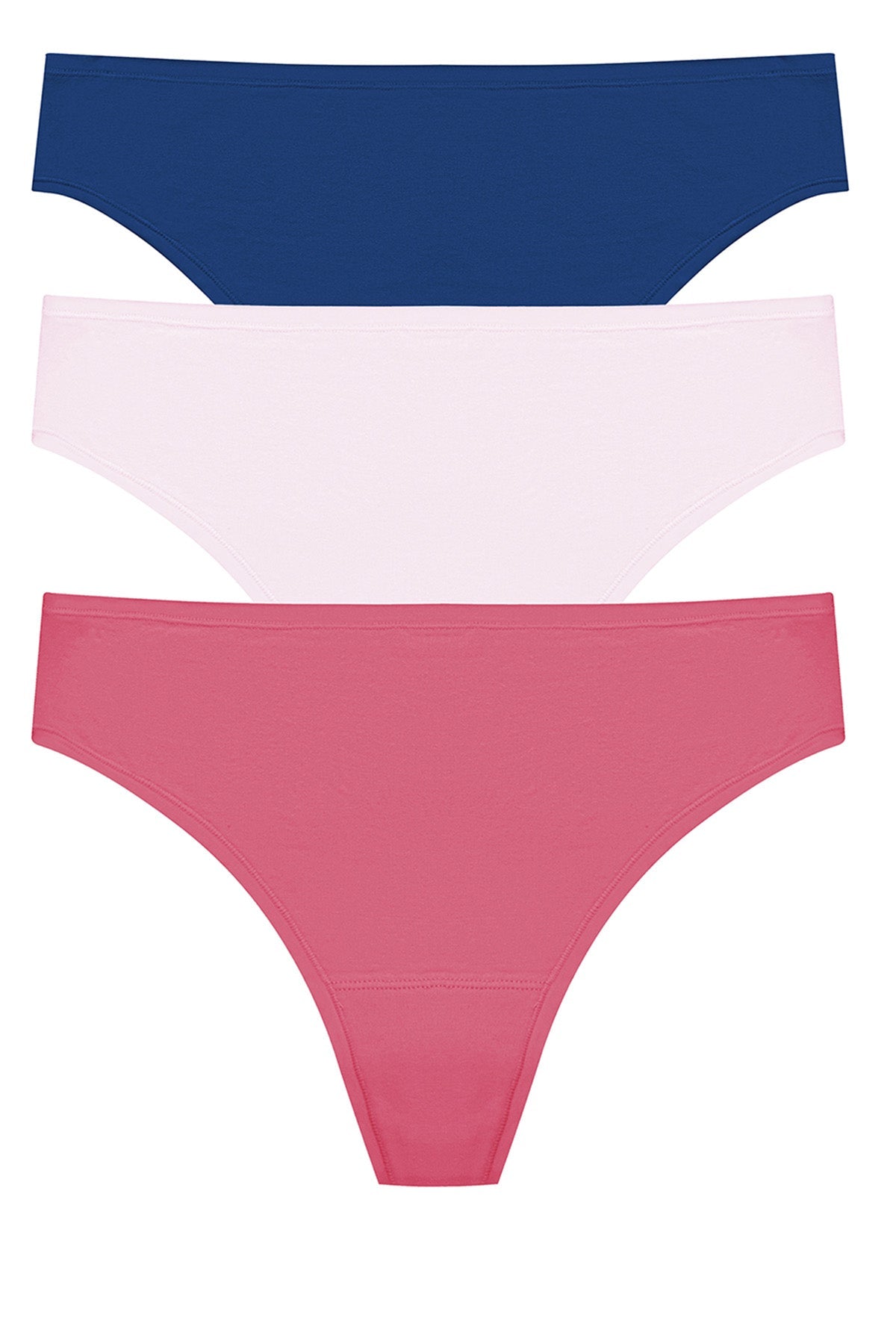 Natori Bliss Bare Cotton Thong 3-Pack