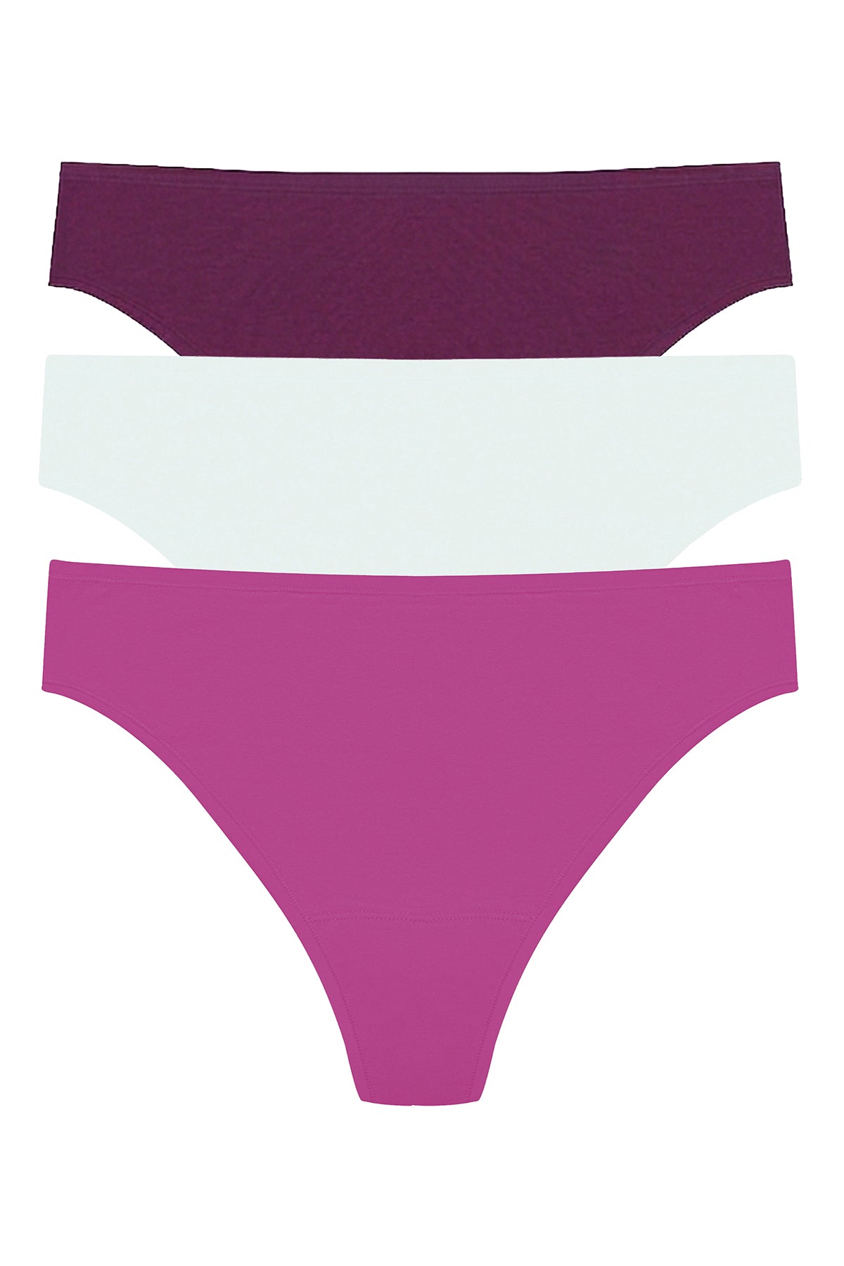 Natori Bliss Bare Cotton Thong 3-Pack