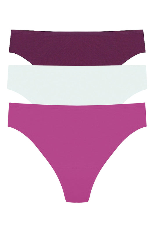 Natori Bliss Bare Cotton Thong 3-Pack