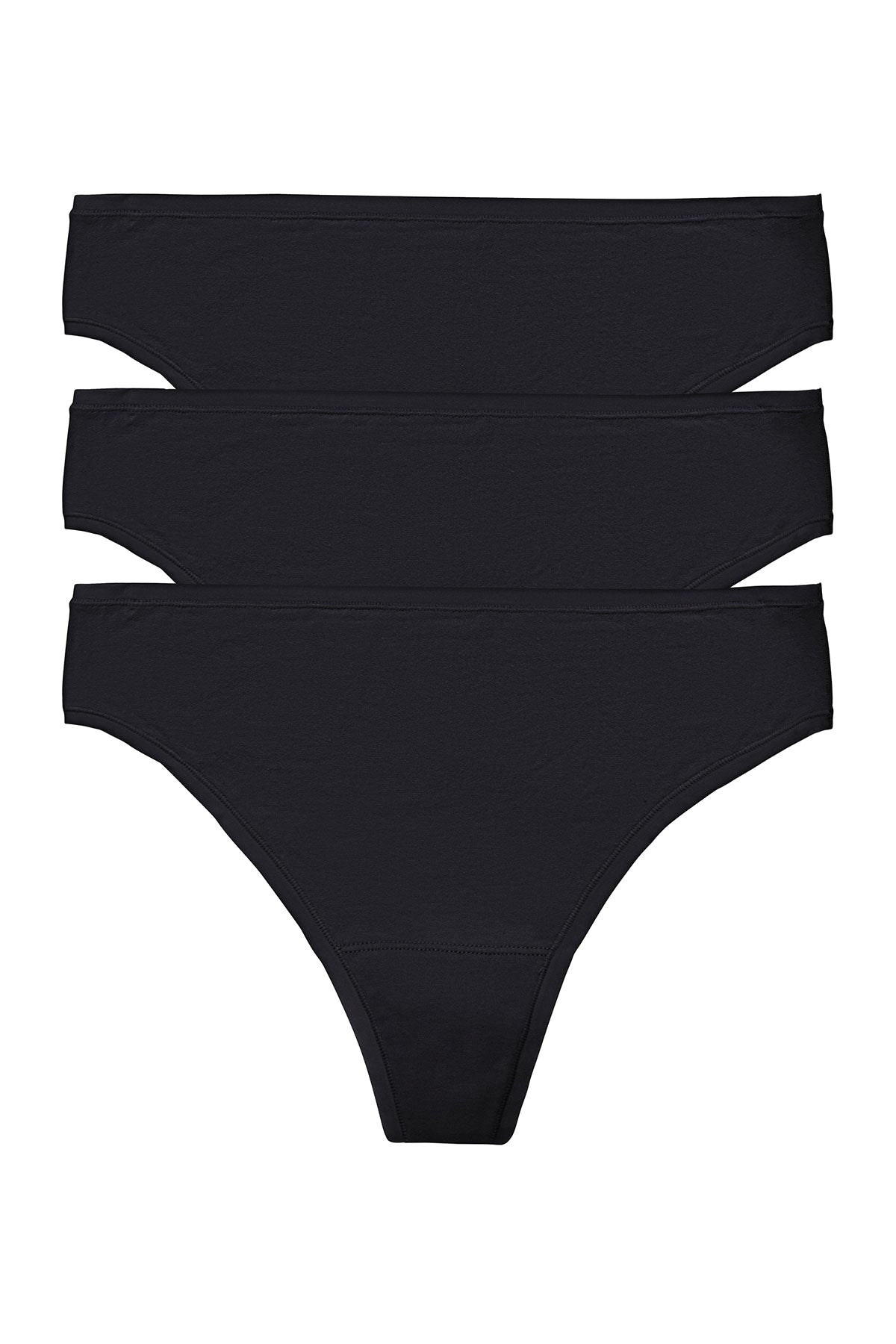 Natori Bliss Bare Cotton Thong 3-Pack