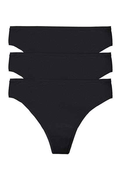 Natori Bliss Bare Cotton Thong 3-Pack
