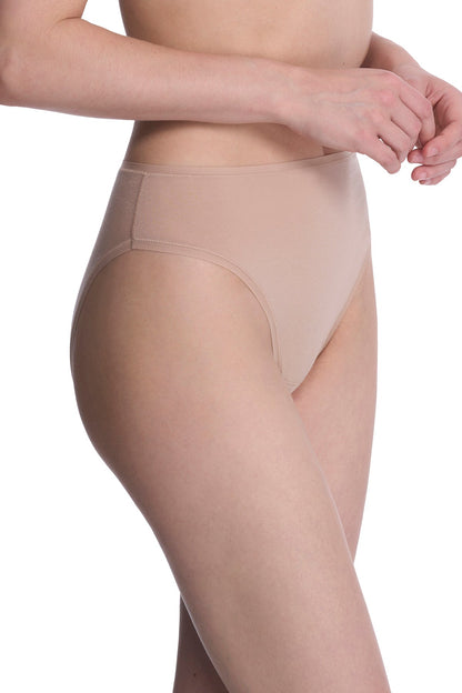 Natori Bliss Bare Cotton High Cut Brief