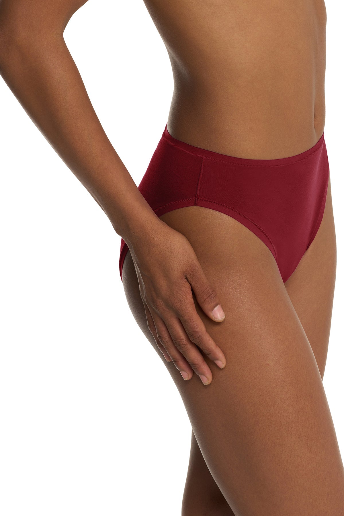 Natori Bliss Bare Cotton High Cut Brief