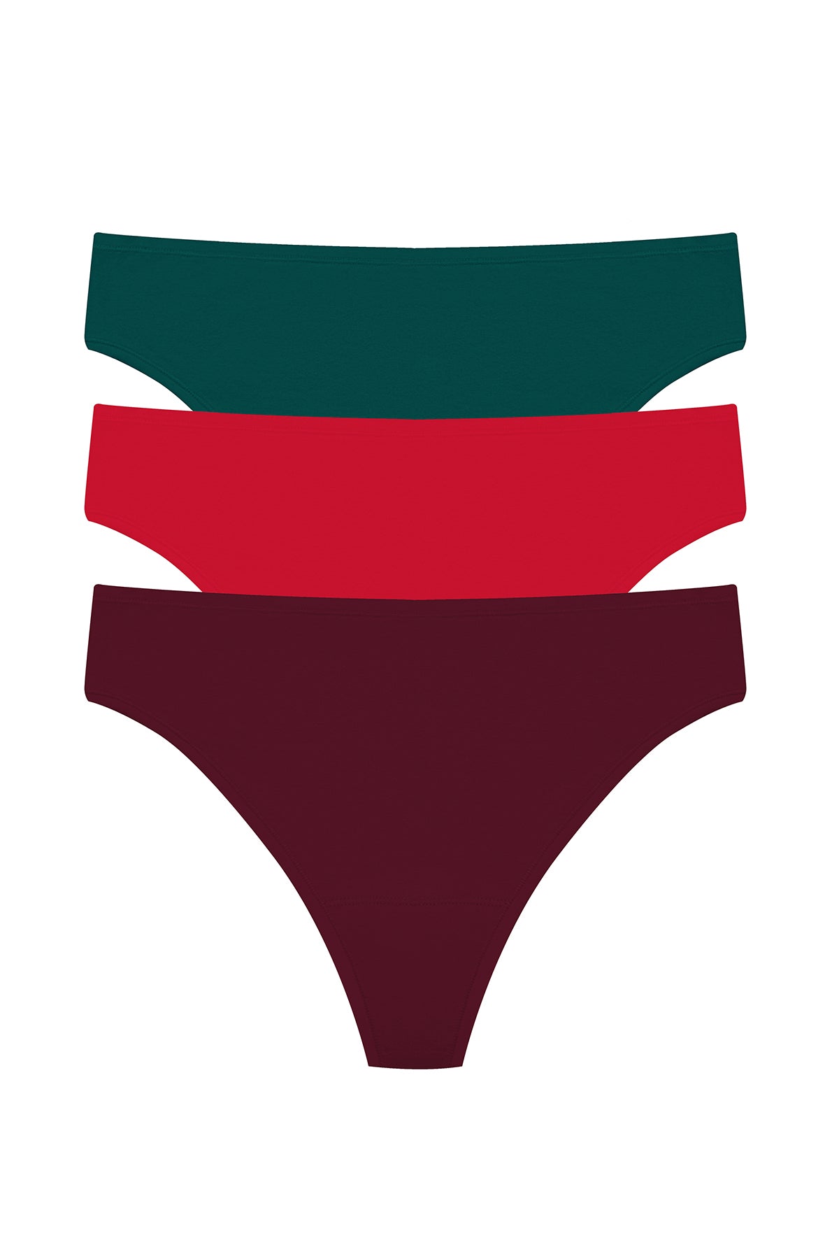 Natori Bliss Bare Cotton Thong 3-Pack