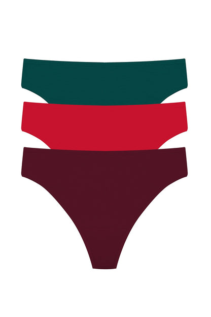 Natori Bliss Bare Cotton Thong 3-Pack