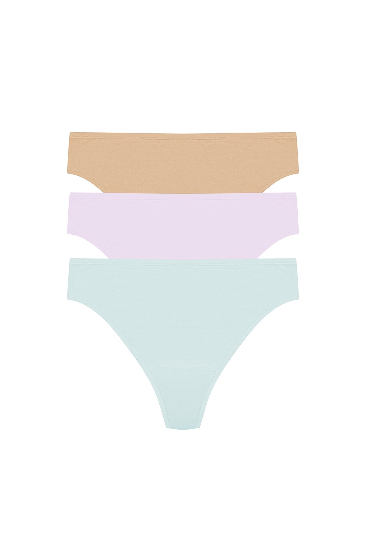 Natori Bliss Bare Cotton Thong 3-Pack