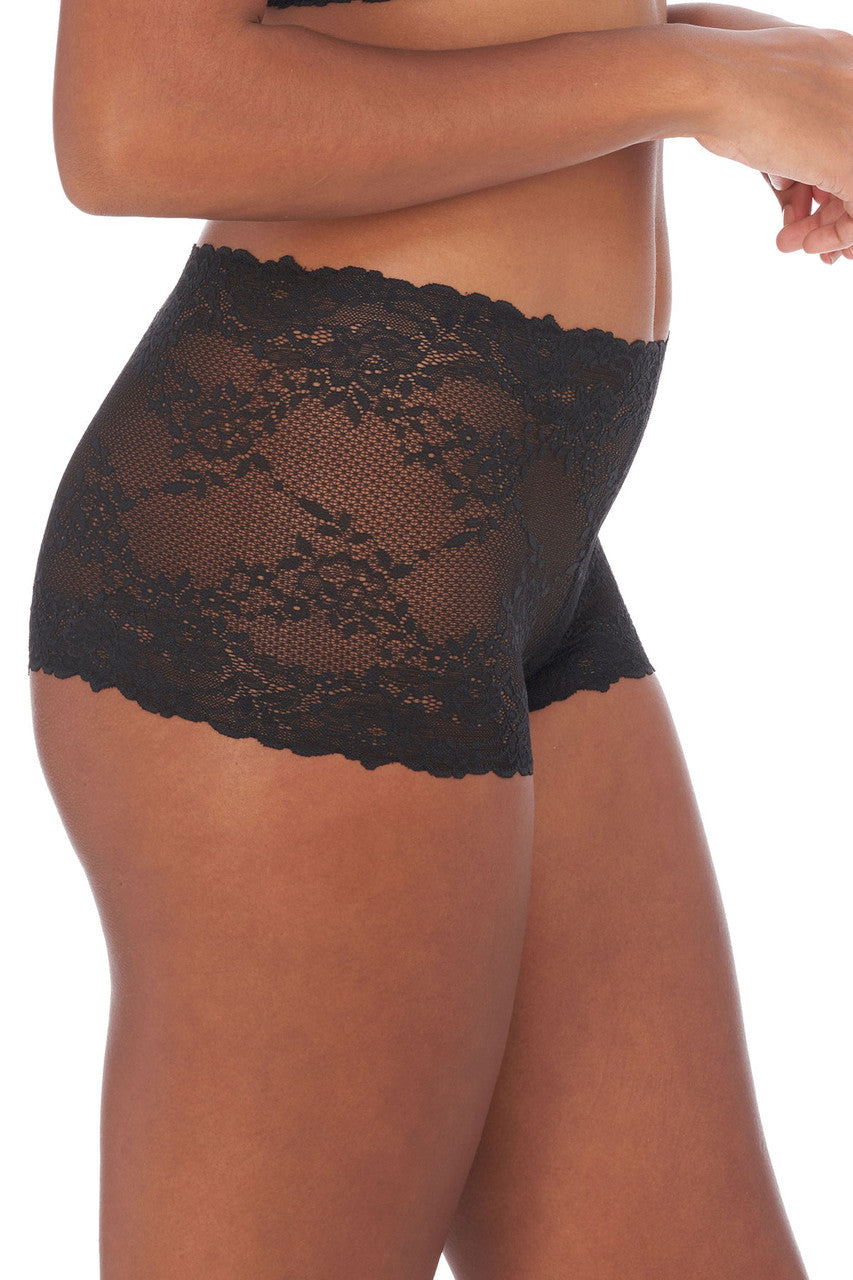 Natori Buy Heavenly Lace Boyshort in Black Online