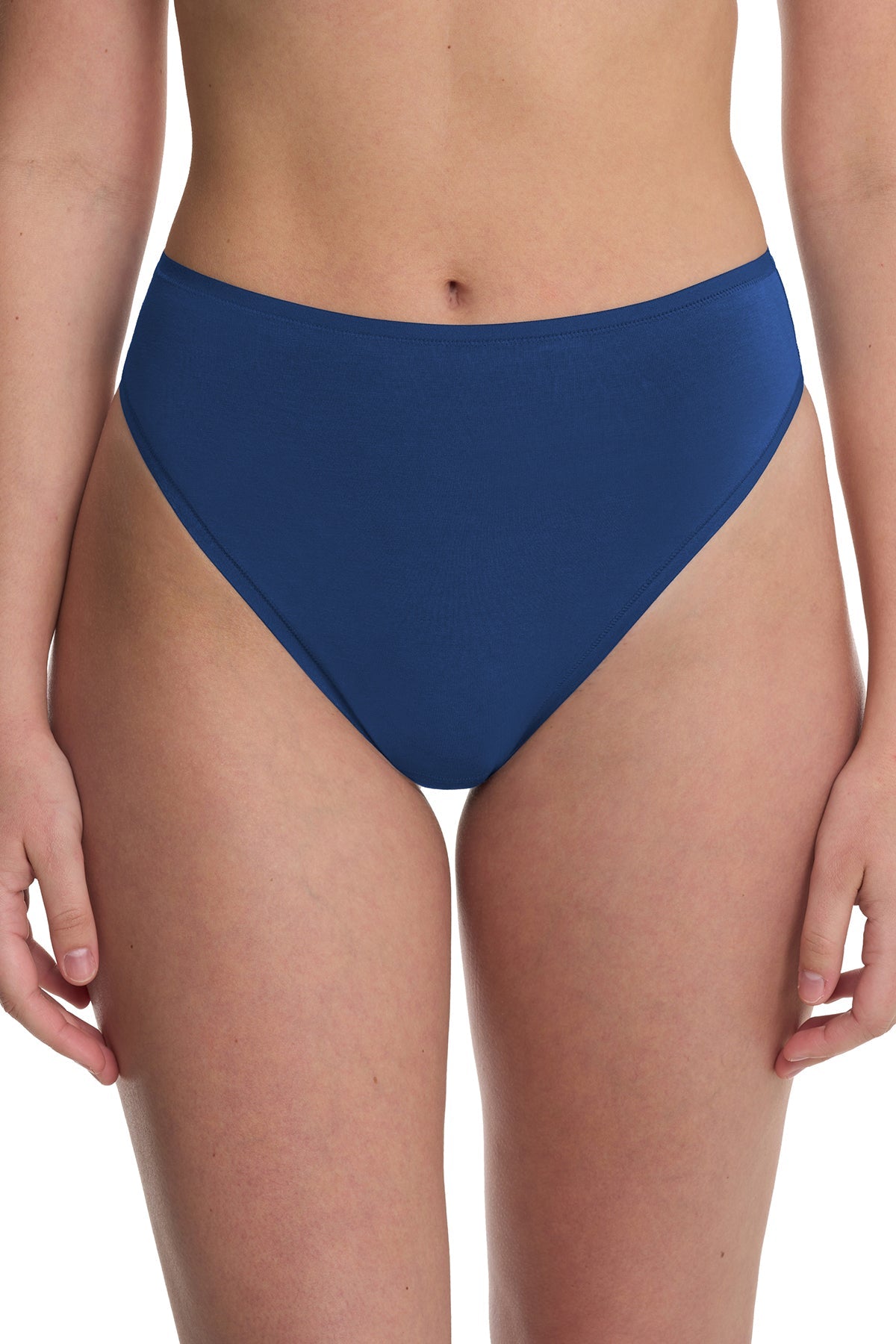 Natori Bliss Bare Cotton High Cut Brief 3-Pack