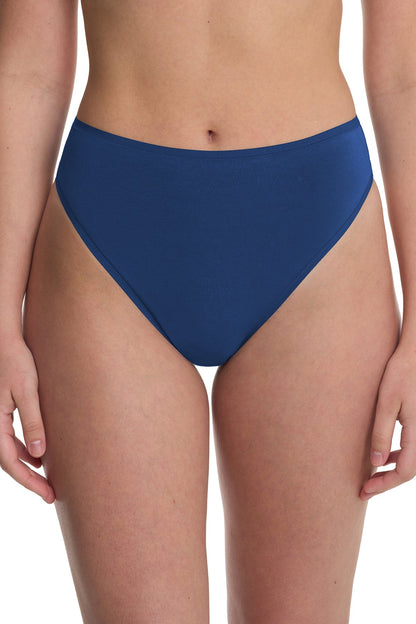 Natori Bliss Bare Cotton High Cut Brief 3-Pack