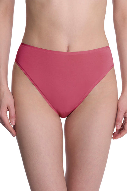 Natori Bliss Bare Cotton High Cut Brief 3-Pack