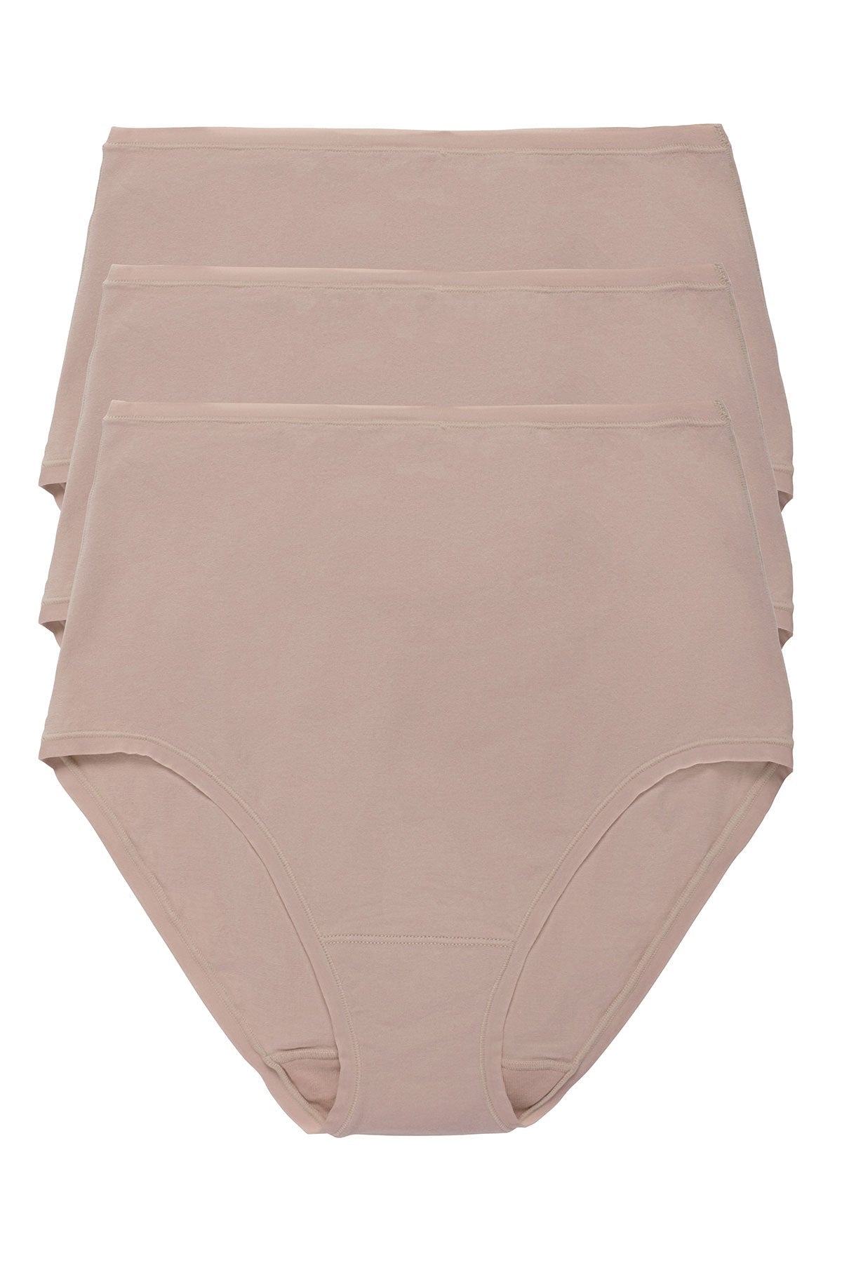 Natori Bliss Bare Cotton High Waist Brief 3-Pack