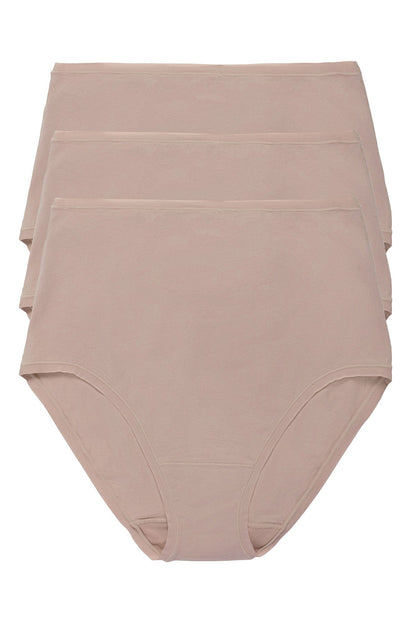 Natori Bliss Bare Cotton High Waist Brief 3-Pack