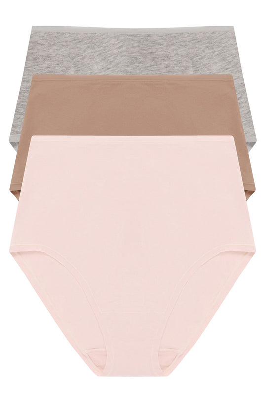 Natori Bliss Bare Cotton High Waist Brief 3-Pack