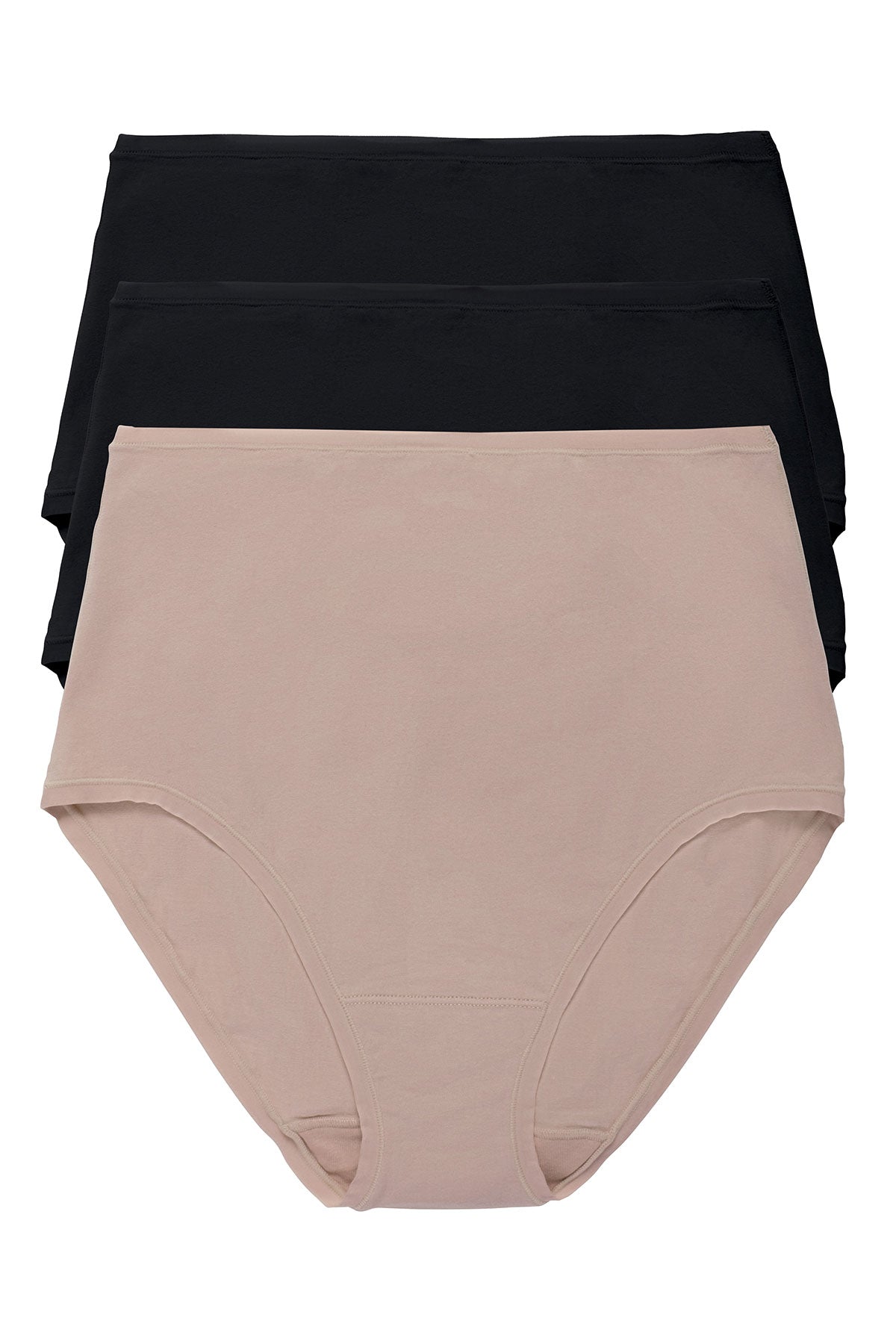 Natori Bliss Bare Cotton High Waist Brief 3-Pack