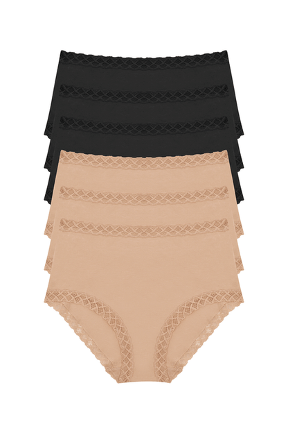 Natori Buy Bliss Full Brief 6-Pack in Black/Café Online