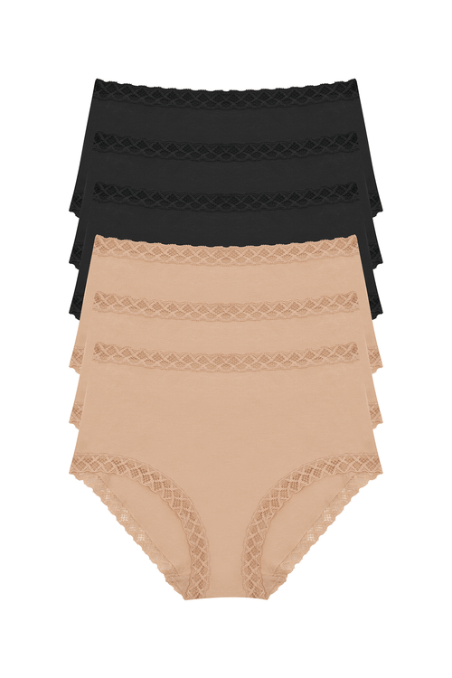 Natori Buy Bliss Full Brief 6-Pack in Black/Café Online