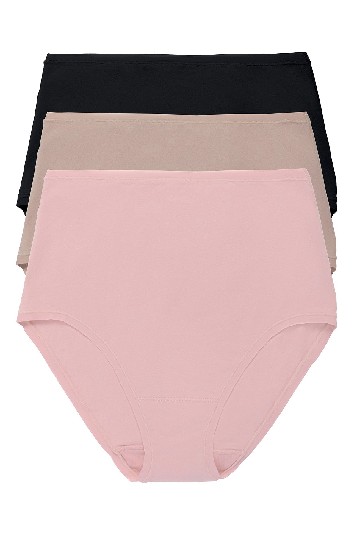 Natori Bliss Bare Cotton High Waist Brief 3-Pack