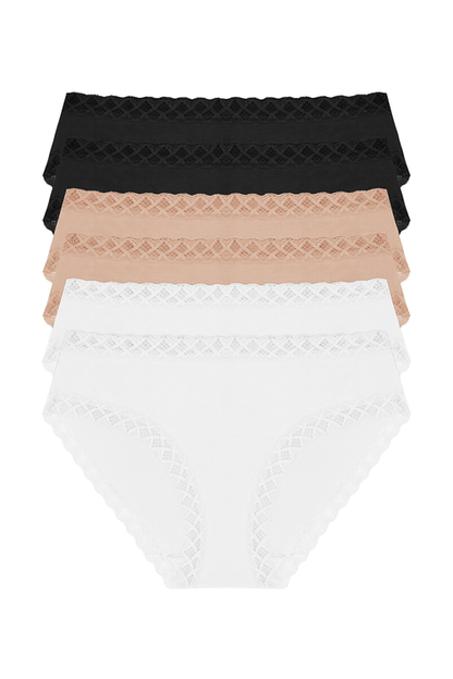 Natori Buy Bliss Girl Brief 6-Pack in Black/Café/White Online