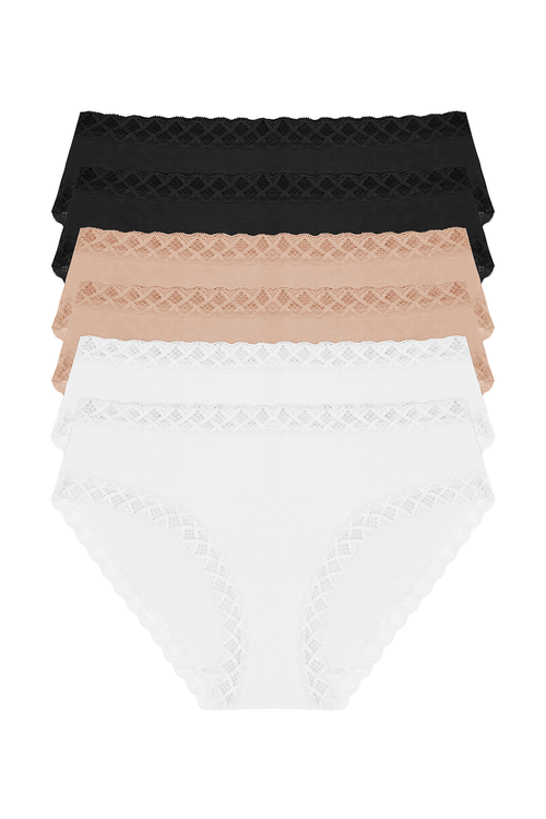 Natori Buy Bliss Girl Brief 6-Pack in Black/Café/White Online