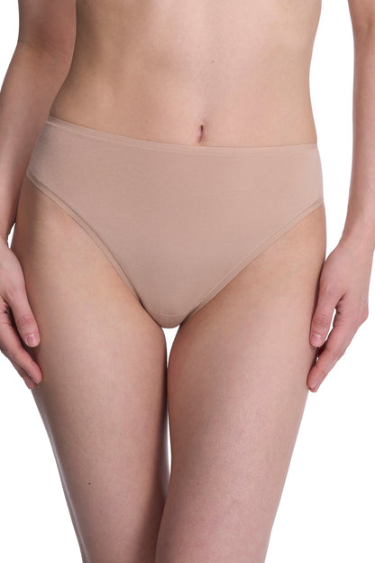 Natori Bliss Bare Cotton High Cut Brief 3-Pack