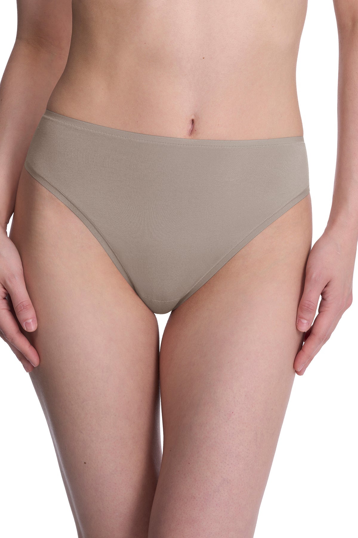 Natori Bliss Bare Cotton High Cut Brief 3-Pack