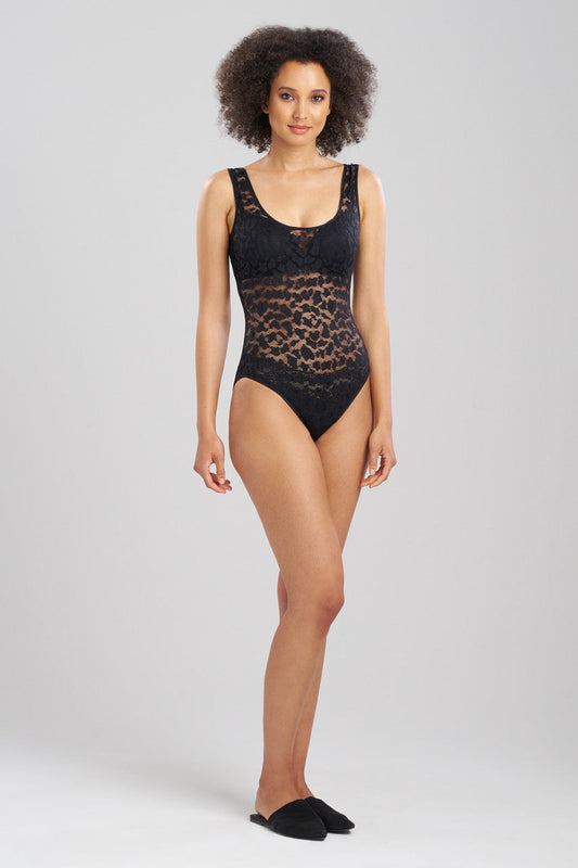 Natori Buy Temptation Sheer Allover Lace Bodysuit in Black Online