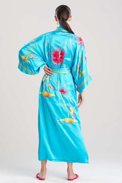 Natori Couture Bali Embroidered Silk Robe