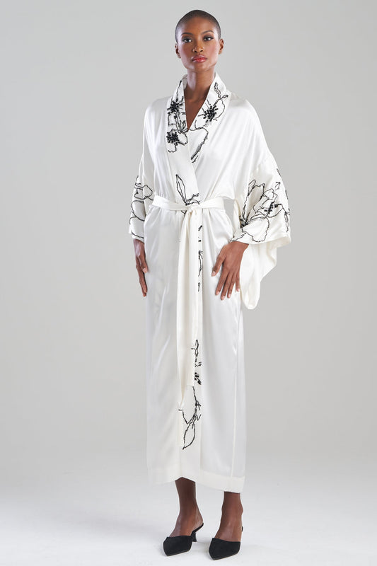 Natori Couture Yumi Embroidered Silk Robe