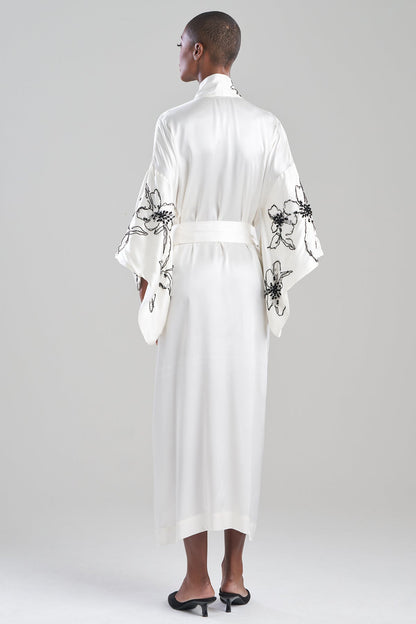 Natori Couture Yumi Embroidered Silk Robe