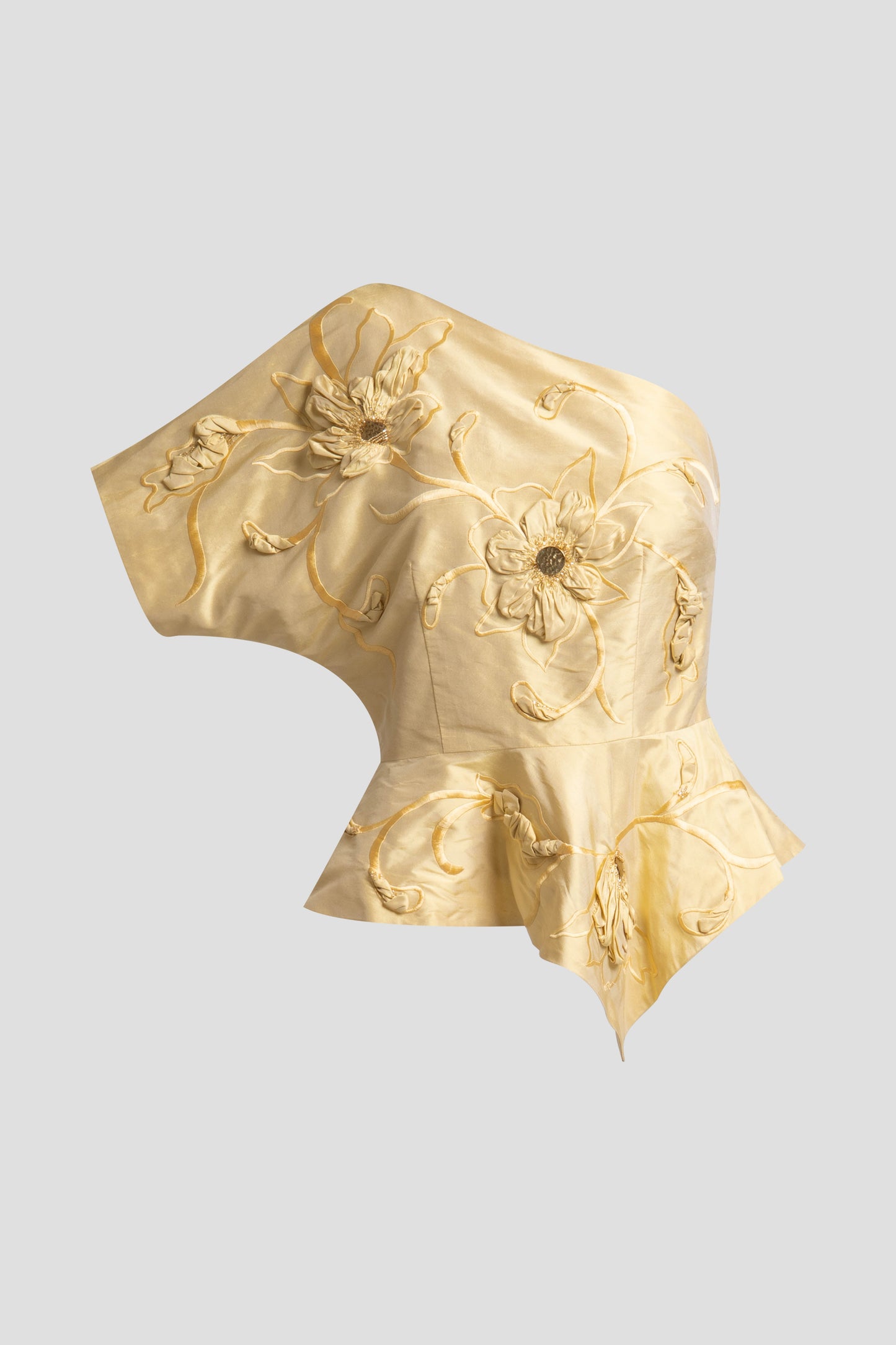 Natori Couture Silk Dupioni Embellished Top