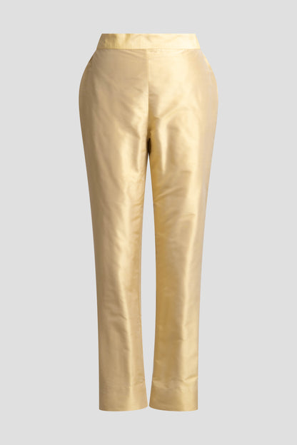 Natori Couture Silk Dupioni Tapered Pants
