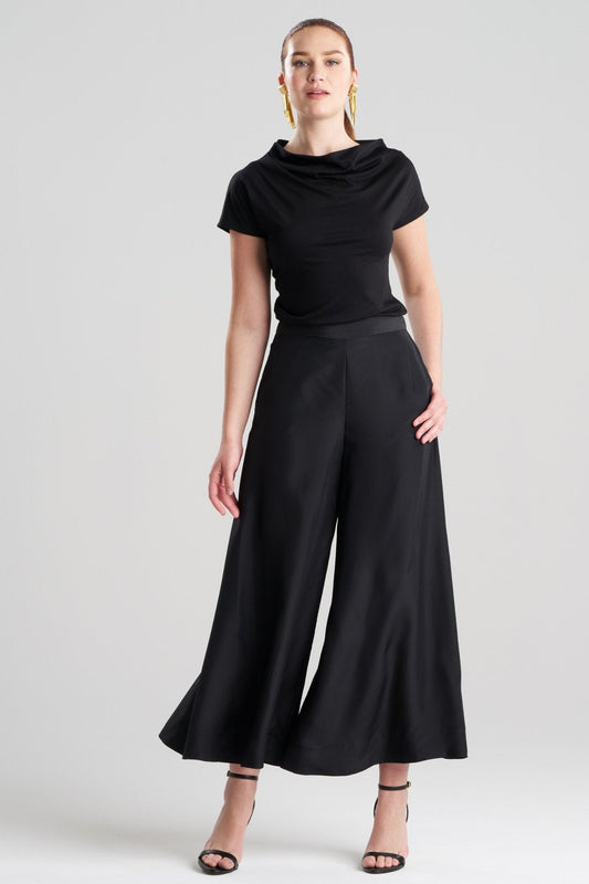 Natori Couture Habotai Palazzo Silk Pants